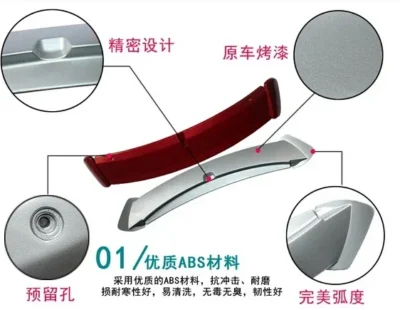 Primer Car Rear Trunk Spoiler Wing Spoiler Rear Diffuser (1 PCS) For TOYOTA YARiS L 2014 2015 2016-18 -19-2022 - immagine 2