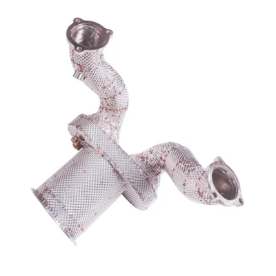 Suitable for 2018~2024 Audi Q7 Q8 catted downpipe, 200 cell catalytic pipe. car downpipe is made of 304 stainless steel