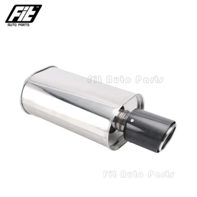Universal Auto Car Exhaust Muffler Stainless Steel Silencer 2.5" to 4" Performance Upgrade Exhaust Oval Mufflers