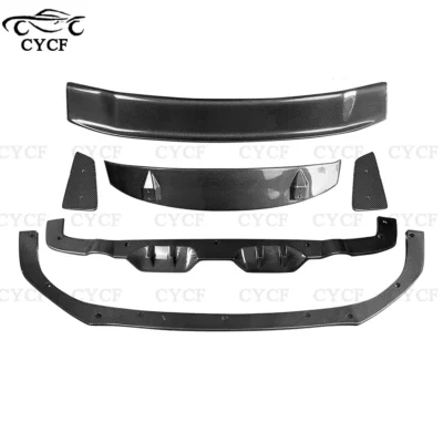 For Suzuki Swift Sports ZC33S Series Carbon fiber spoiler Tail fins wing rear bumper diffuser rear lip front diffuser Front lip - immagine 2