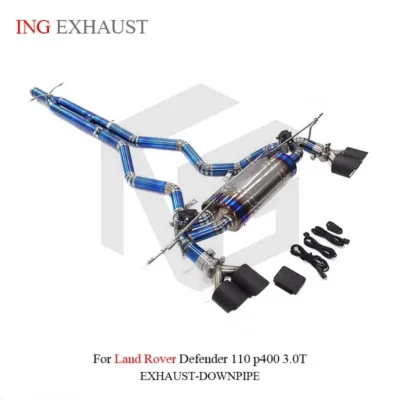ING Titanium Alloy Exhaust System Performance Catback For Land Rover Defender 110 P400 3.0T Muffler With Valve Car Accessories - immagine 4