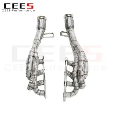 CEES Exhaust Manifold for AUDI R8 V8 4.2 2008-2020 Stainless Steel Exhaust Pipe High Performance Car Headers Exhaust System - immagine 4
