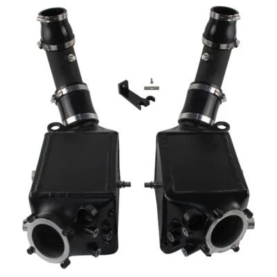 Twin Charge Air Intercooler + Turbo Intake Charge Pipe Cooling Hose Kit For BMW M5 M6 F10 F12 F13 S63 13-18 Performance Black