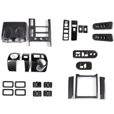 For Hummer H2 2003-07 ABS Silver Car Central Control Dashboard Navigation Panel Cover Trim Sticker Car Accessories Interior Kit - immagine 3