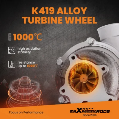 T3 T04E Street Billet Turbo Turbocharger 0.57 A/R 0.5 A/R Turbine Universal for 1.5-2.5L - immagine 3