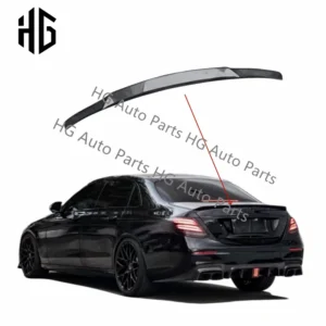 For Mercedes Benz E Class W213 Real Carbon Fiber B Style Rear Spoiler Trunk Roof Wing Car Tailgate Upper Splitter Lip Car Parts