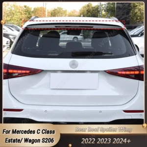 Car Rear Roof Spoiler Wing Window Tail Wing Diffuser Tuning Gloss Black For Mercedes Benz C Class Estate/ Wagon S206 2022-2024+