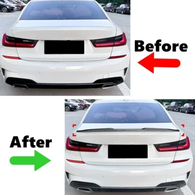 Rear Spoiler Car Rear Wing Trunk Spoiler Decklid Lid Trim Splitter Lip for BMW 3 Series G20 320i 330i 2019-2024 Rear Diffuser - immagine 2