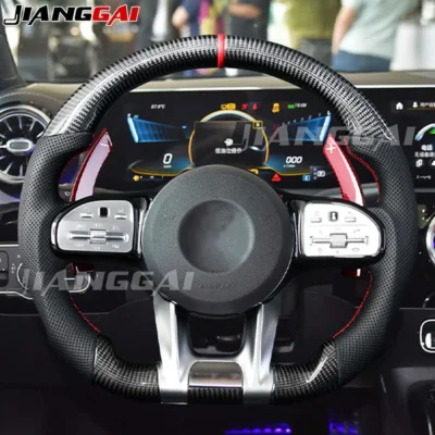 HandMade Carbon Fiber Car Sports Steering Wheel Fit For Mercedes-Benz E C CLASS W205 W213 W177 W222 E63 Accessories Leather
