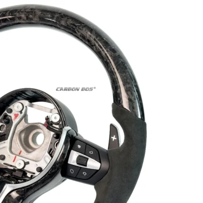 Personalized forged carbon fiber car steering wheel suitable for BMW M3 M4 M5 E90 E92 F30 F35 F10 F35 F22 F18 F80 F82 sports car - Image 3