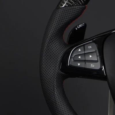 For Mercedes Benz AMG steering wheel C CLASS W204 C63 W212 W218 W207 W172 S Carbon Fiber Steering Wheel - immagine 5