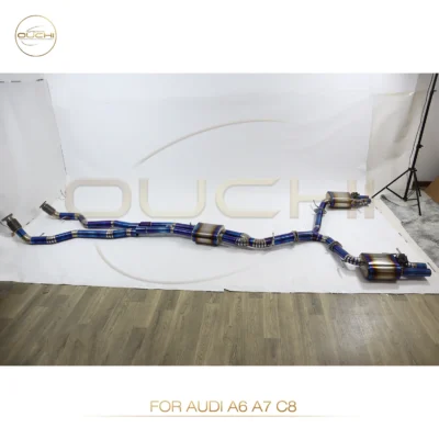 Titanium Alloy Exhaust Catback For Audi A6 A7 C8 With Muffler Valves Auto Performance Parts Exhaust Pipes - immagine 4