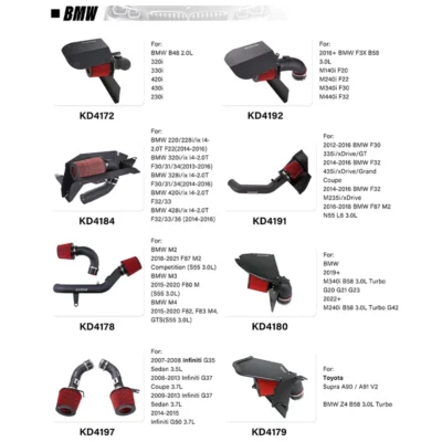 KYOSTAR Titanium Alloy Cold Air Intake for 2022+ M240i B58 3.0L G42 2019+ M340i B58 G20 G21 G23 Car Air Filter - immagine 4