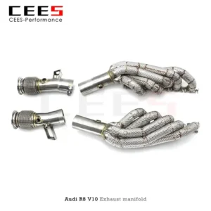 CEES High-Performance Exhaust Manifold for Audi R8 V10 5.2L 2010-2019 - Tuning Headers & Downpipe Stainless Steel
