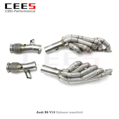 CEES High-Performance Exhaust Manifold for Audi R8 V10 5.2L 2010-2019 - Tuning Headers & Downpipe Stainless Steel