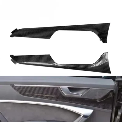 RELLI 8PCS Auto Real Carbon Fiber Car Interior Trims Replacement Interior Kits Dashboard Cover for Audi A6 C8 2021