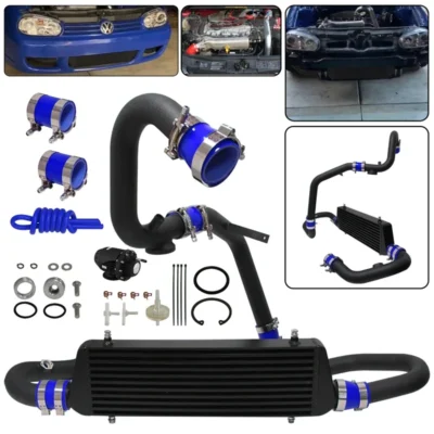 1998-2005 VW Golf GTI/Jetta GL/GLS/GLI 1.8T MKIV Aluminum Front Intercooler Kit + BOV Turbo Upgrade - immagine 4