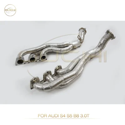OUCHI Catless Exhaust Manifold For Audi S4 S5 B8 3.0T/4.2 2008-2016 Exhaust Header Car Accessories Turning Exhausted System - immagine 6