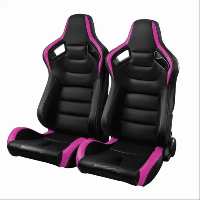 JBR1054B Custom Color Leather Adjustable Universal Car Bucket Racing Seats