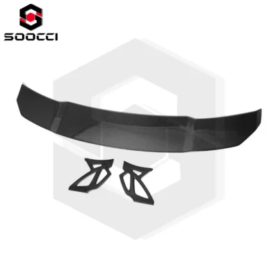 V Style Carbon Fiber M3 M4 Rear Wing for BMW M3 F80 M4 F82 F83 Trunks Spoiler Diffuser Rear Lip Splitter Body Kit Aerodynamic - immagine 3