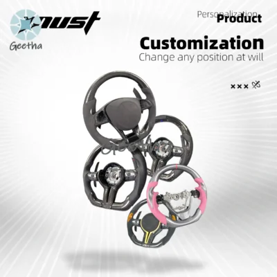 For Mercedes-Benz Customized Car Interior Accessories Fit 2015-2018 AMG W205 C63 C43 Carbon Fiber Steering Wheel Body kit bumper - immagine 5