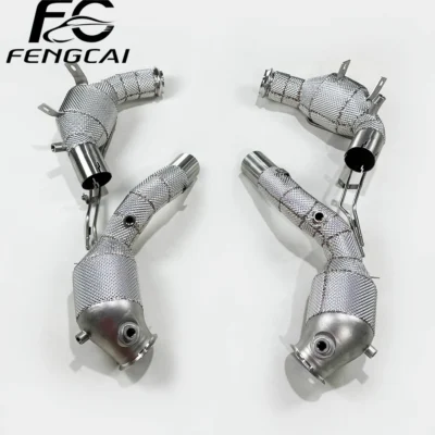 High flow exhaust downspout for the 2022-2024 Benz SL63 4.0 T stainless steel exhaust pipe with catalytic modification - immagine 4