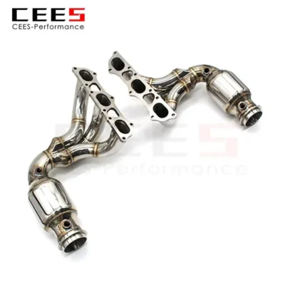 🔥High Performance CEES SS304 Exhaust Manifold with High-Flow Catted Downpipe for Porsche 911 991.1 GT3 3.8T (2014-2016) - immagine 5