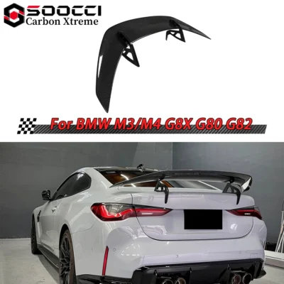 Dry Carbon Fiber AD Style Rear Spoiler for BMW G80 M3 G82 G83 M4 Trunk Lip Swan Neck Wing Splitter Diffuser Body Kit
