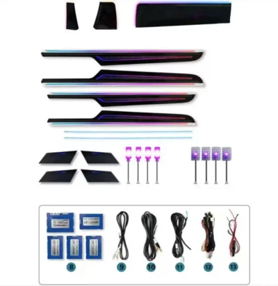 For Car Lighting System 64 Colors Interior Atmosphere Light Ambient Light For Porsche Macan 2014-2025