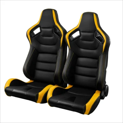JBR1054B Custom Color Leather Adjustable Universal Car Bucket Racing Seats - immagine 3
