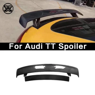 For Audi TT Carbon Fiber Rear Trunk Lid Spoiler Wing Lip Splitter Diffuser Tail Wing Auto Parts Body Kits - immagine 2
