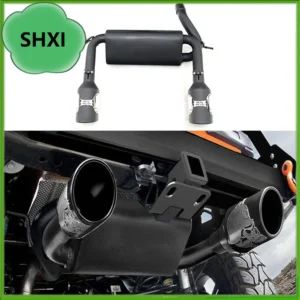 Auto Exhaust Pipe Muffler System Tail Pipe of Off-raod 4x4 Steel Muffler Exhaust Tip Fit For Jeep Wrangler JK JL 2007-2022
