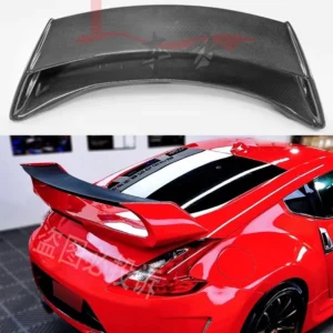 For 2009-2015 Nissan 370Z Z34 double-layer GT style car rear trunk diffuser spoiler wing panel rear tailgate trim Unpainted FRP