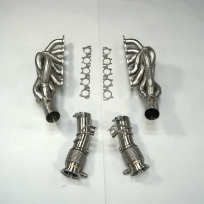 Upgraded versionFactory Exhaust Manifold for R8 5.2L 2010-2019 Stainless Steel Downpipe Performance Exhaust Header for Tur - immagine 4