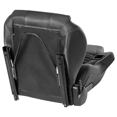 Black PVC Carbon Look With Double Slider And Single Adjustor For Automobile Car Use Sports Racing Seat - immagine 5