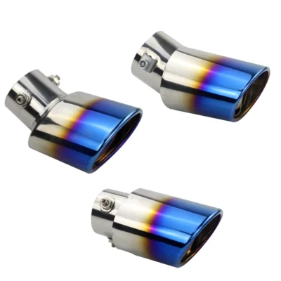 Universal Car Auto Exhaust Muffler Tip Stainless Steel Pipe Chrome Trim Modified Car Rear Tail Throat Liner Accessories - immagine 3