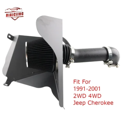 Black Cold Air Intake System & Filter Kit for 91-01 Jeep Cherokee XJ 4.0L 2/4WD Cars Accessories