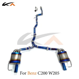 KA Tuning exhaust system titanium catback for Mercedes-benz C180 C200 C260 W205 performance auto part muffler and valve