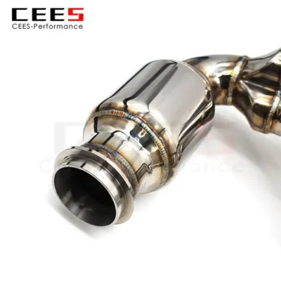 🔥High Performance CEES SS304 Exhaust Manifold with High-Flow Catted Downpipe for Porsche 911 991.1 GT3 3.8T (2014-2016) - immagine 6