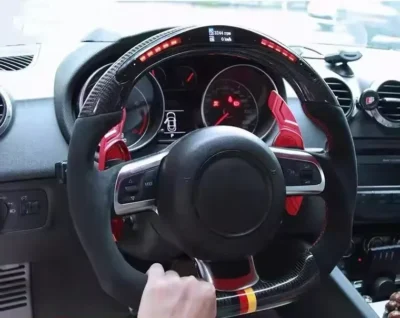 2025 for A4 A5 A6 A7 S3 S4 S5 RS3 RS4 RS5 TT Carbon Fiber LED Sport Car Steering Wheel Retrofit Upgrade to Sports Wheel - immagine 4
