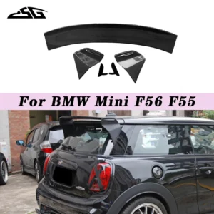 Car Rear Trunk Lid Top Wing Splitter For BMW MINI F55 F56 Carbon Fiber Rear Roof Tail Wing Spoiler Diffuser Body Kit