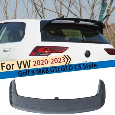 Car Rear Trunk Boot Wing Spoiler Splitter Diffuser For VW Golf 8 MK8 GTI GTD CS Style 2020 2021 2022 2023 Body Kit Tuning Trim