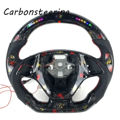 Cars accessories Customized LED Rpm carbon fiber sports car steering wheel For Chevrolet 2013-2019 Corvette C7 Z06 ZR1 C5 C6 C8