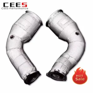 CEES 304 High Flow Catted Downpipe For AUDI RS4 2.9T 2019 - 2022 High Performance Exhaust Downpipe