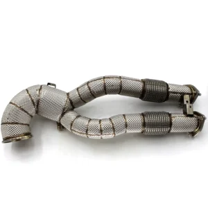 Stainless Steel Exhaust Pipes For Audi RS3 TTRS 2.5T 2017-2020 Downpipe Exhaust Heat Shield