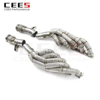 CEES High-Performance Exhaust Manifold for Audi R8 V10 5.2L 2010-2019 - Tuning Headers & Downpipe Stainless Steel - Image 2