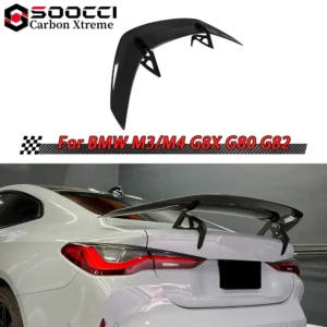 Dry Carbon Fiber AD Style Swan Neck Wing for BMW G80 M3 G82 G83 M4 Trunk Lip M3 M4 Rear Spoiler Splitter Diffuser Body Kit