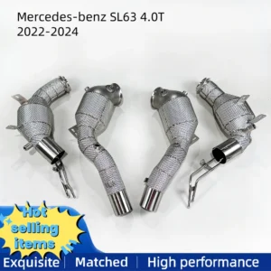 No engine fault light exhaust downpipe for Mercedes-Benz SL63 4.0T 2022-2024 high performance exhaust pipe system