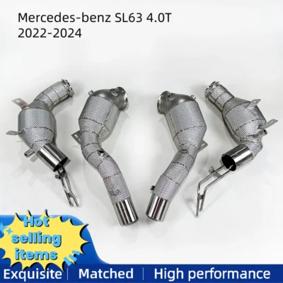 No engine fault light exhaust downpipe for Mercedes-Benz SL63 4.0T 2022-2024 high performance exhaust pipe system