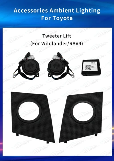 For ICarsin Upgrade Symphony Led Car Interior Ambient Lighting Tweeter For Toyota Rav4 2019-2024 Strip Decoration Accessories - immagine 3